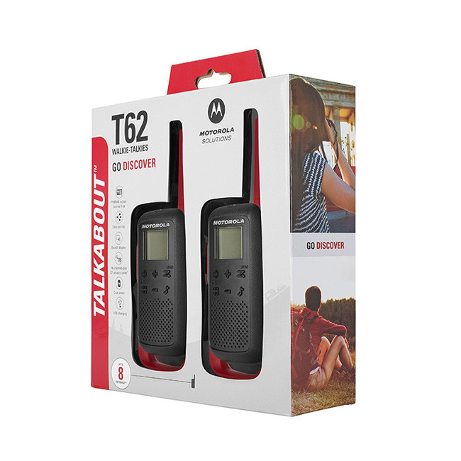 Motorola TALKABOUT T62 PMR446, Red Twin Pack WE