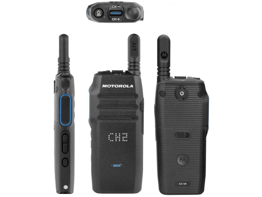 Motorola TLK100 4G LTE VYSIELAČKA BT WiFi GNSS - eSIM, prevádzka služby MOTOROLA WAVE PTX HK2119A
