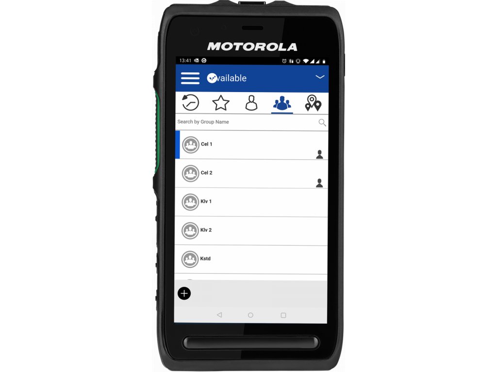 Aplikácia VYSIELAČKA pre smartfón a prevádzku služby Motorola Wave PTX 