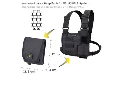 CHEST MOLLE Vesta na rádiostanicu s praktickou úložnou kapsou